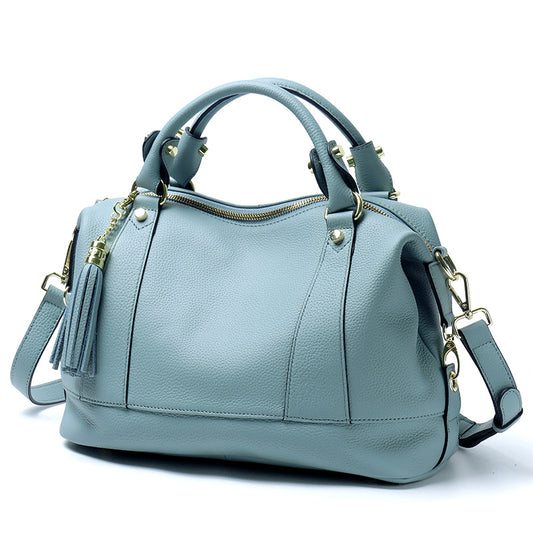 Women's First Layer Cowhide Large Capacity Genuine Handbags