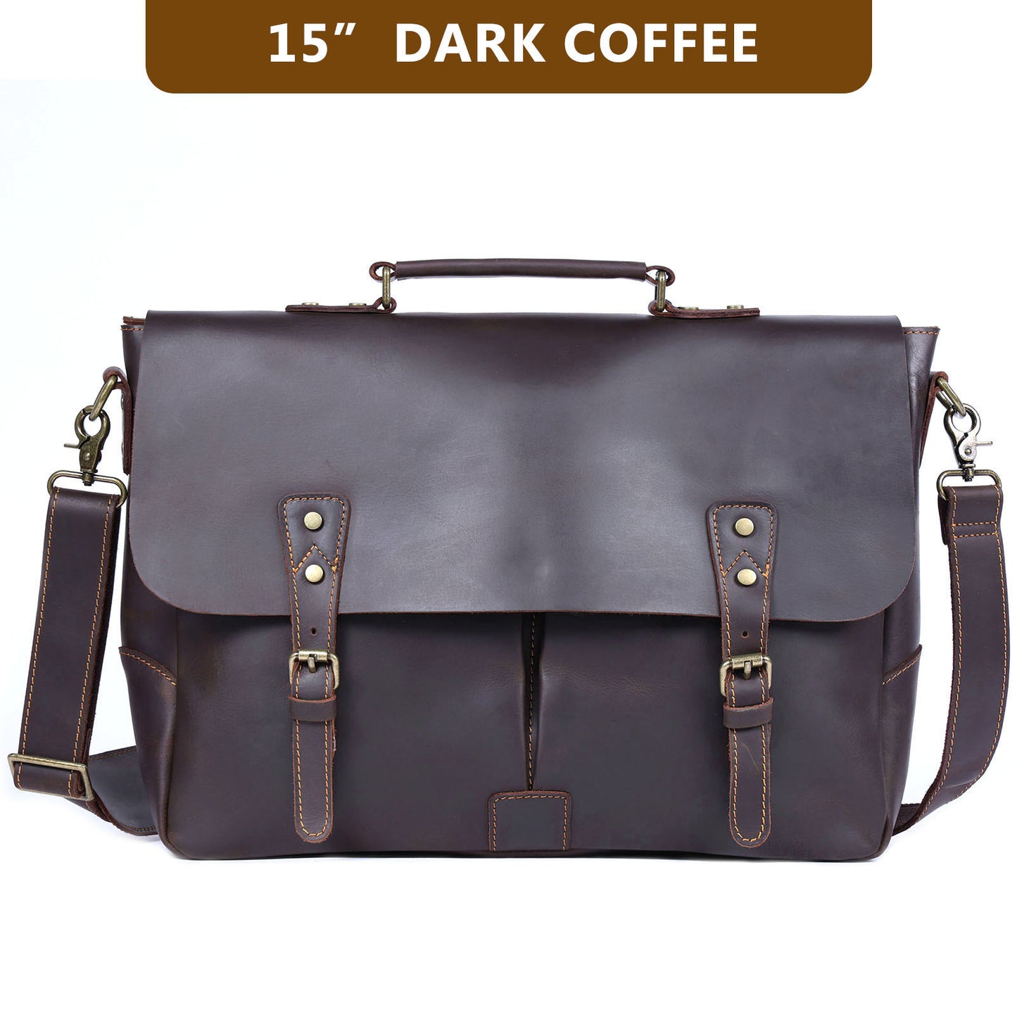 Men's Retro Crazy Horse Leather First Layer Cowhide Men's Briefcases