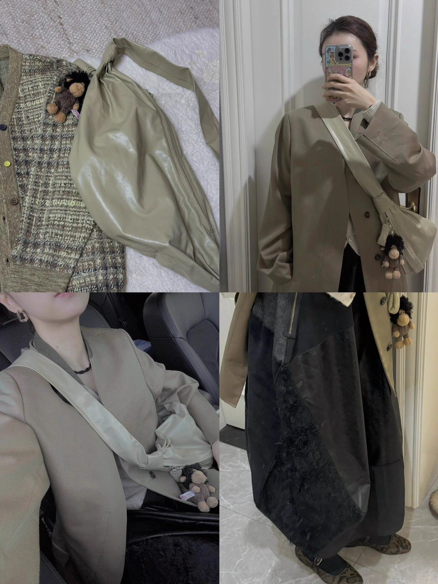 Croissant Pleated Texture Idle Style Niche Can Be Tote Bags