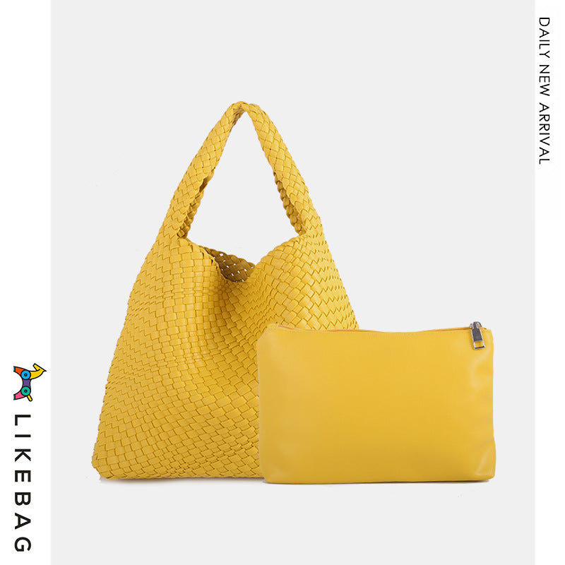 Women's Woven Fashion Trendy Style Simple Large Shoulder Bags