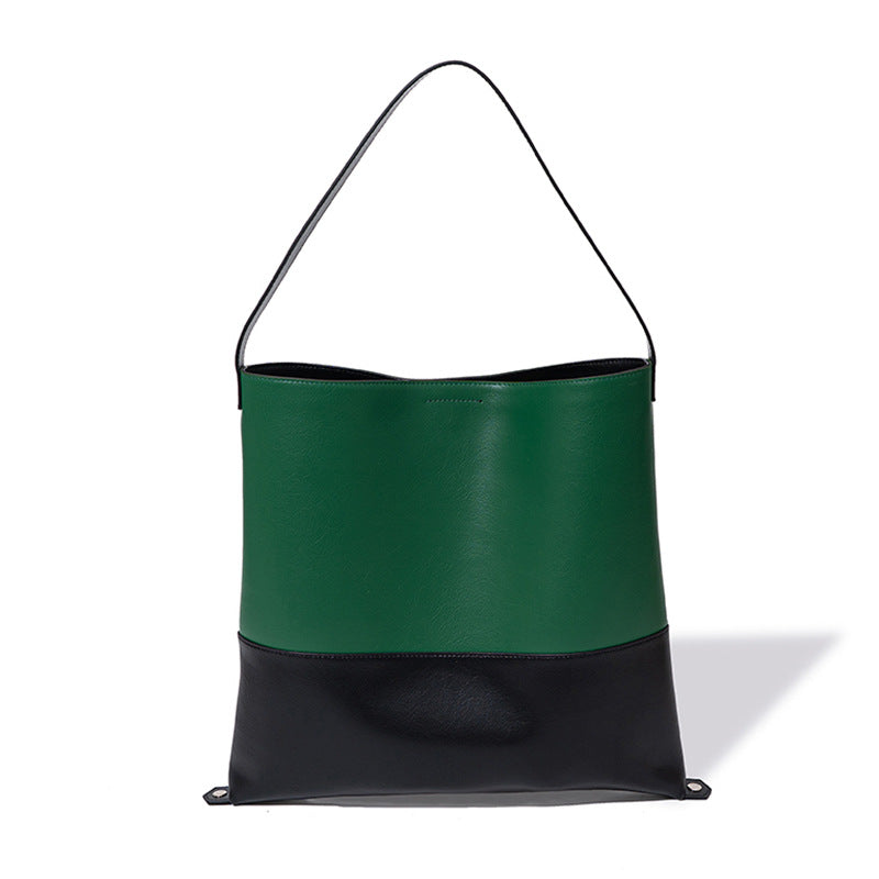 Capacity Korean Simple Cowhide Shopping Fashion Tote Bags