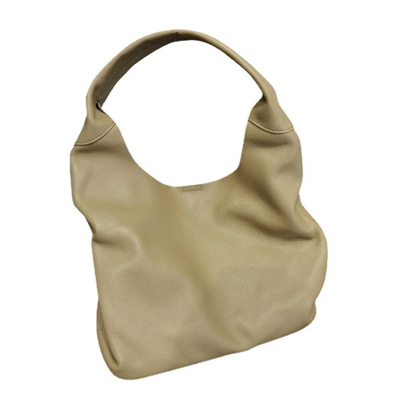 Soft Leather Female Mother Simple Mobile Steamed Shoulder Bags