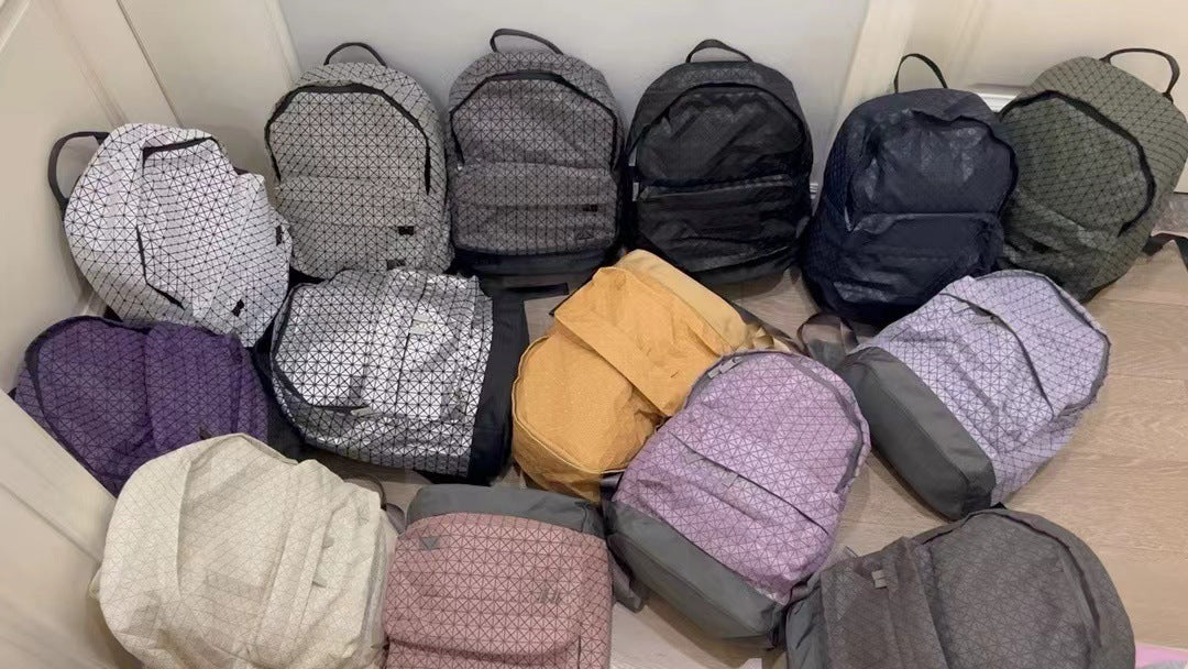 Silicone Fashion Large Capacity Unisex Rhombus Backpacks