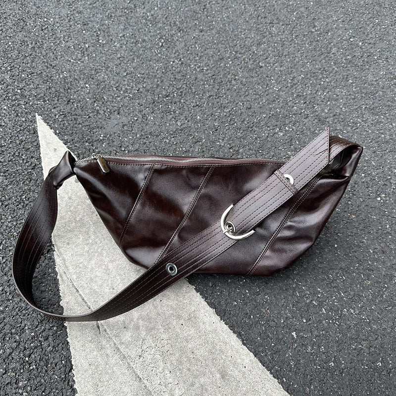 Women's Ge Texture Western Style Large Capacity Dumpling Simple Crossbody Bags