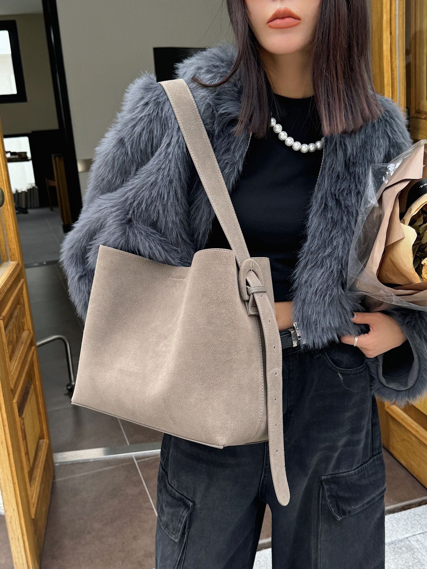 Women's Matte Leather High-grade Large Capacity Fashion Tote Bags