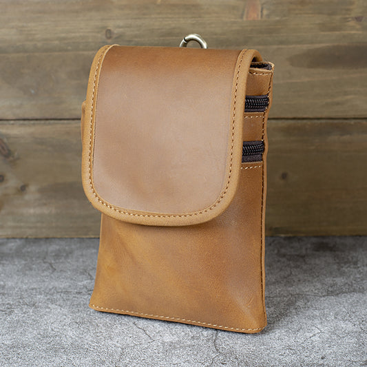 Men's Horse Leather Hanging Vintage First Layer Men's Waist Packs