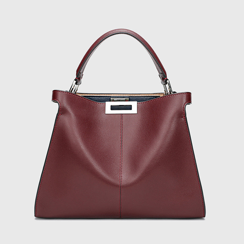 Women's Large Capacity Retro Leather Twist Hand Bags