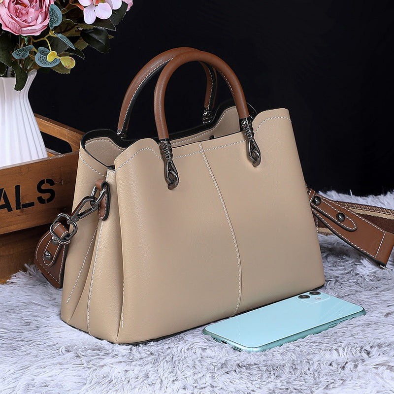 Women's Genuine Leather High-grade Single Commuter Handbags