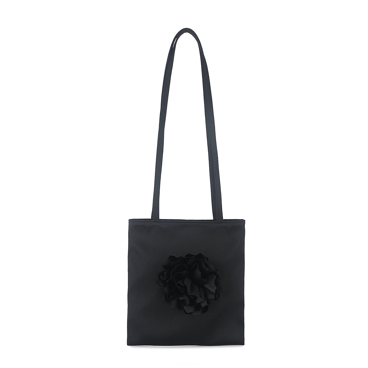 Style Niche Rose Flower Summer Satin Shoulder Bags