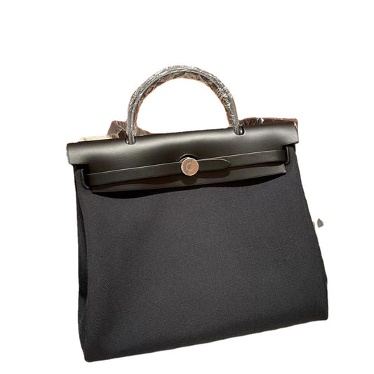 Handmade Wax Line Genuine Leather Inner Seam Tote Bags