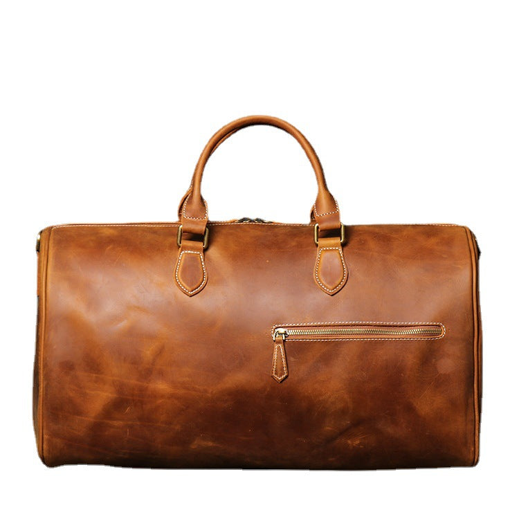 Women's & Men's & Retro Crazy Horse Leather Portable Travel Bags