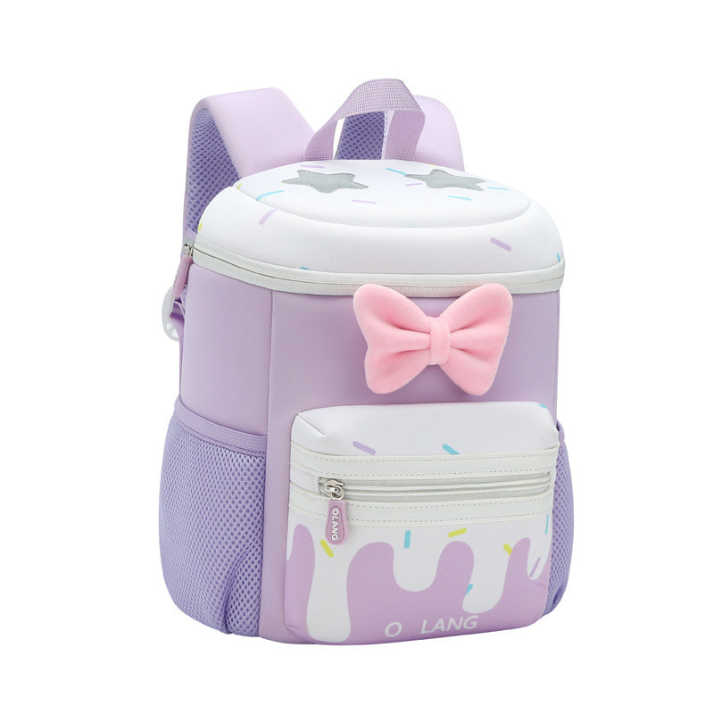 Children's Primary Bow Spine Protection Breathable Comfortable Elementary School Students' Schoolbags