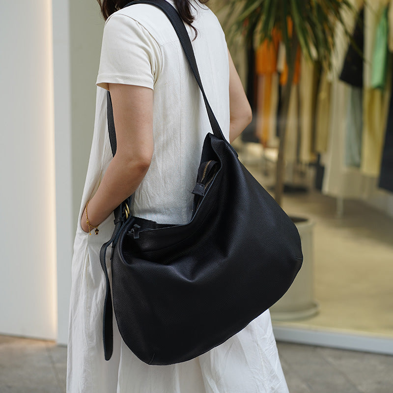 Genuine Leather Soft Large Capacity Retro Shoulder Bags
