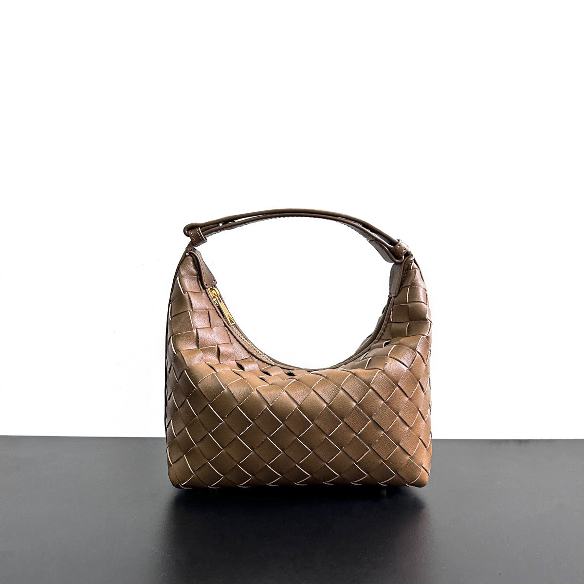 Leather Woven Lunch Box Portable High-grade Shoulder Bags