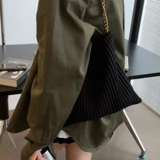 Cool Fortune Lazy Versatile Pleated Chain Shoulder Bags
