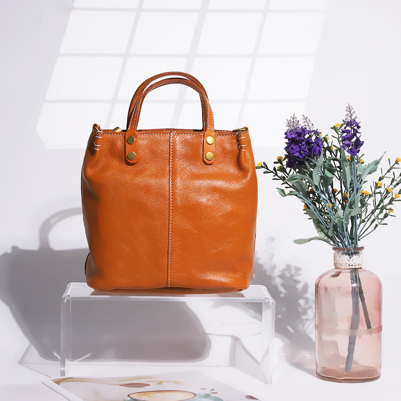 Women's Retro Artistic Leather Handmade Multicolor Minimalism Crossbody Bags