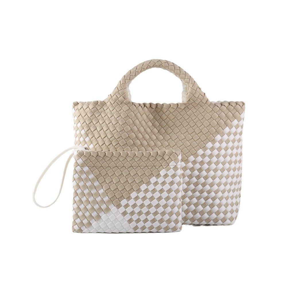 Women's Woven Medium Ribbon Advanced Color Matching Handbags
