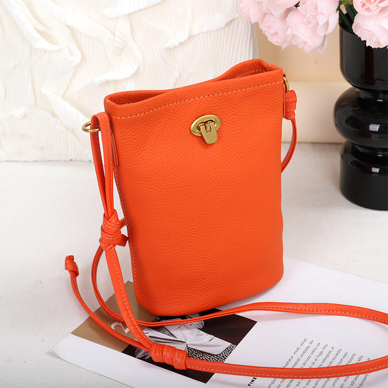 Women's Mobile Leather Mini Cowhide Simple Versatile Phone Bags