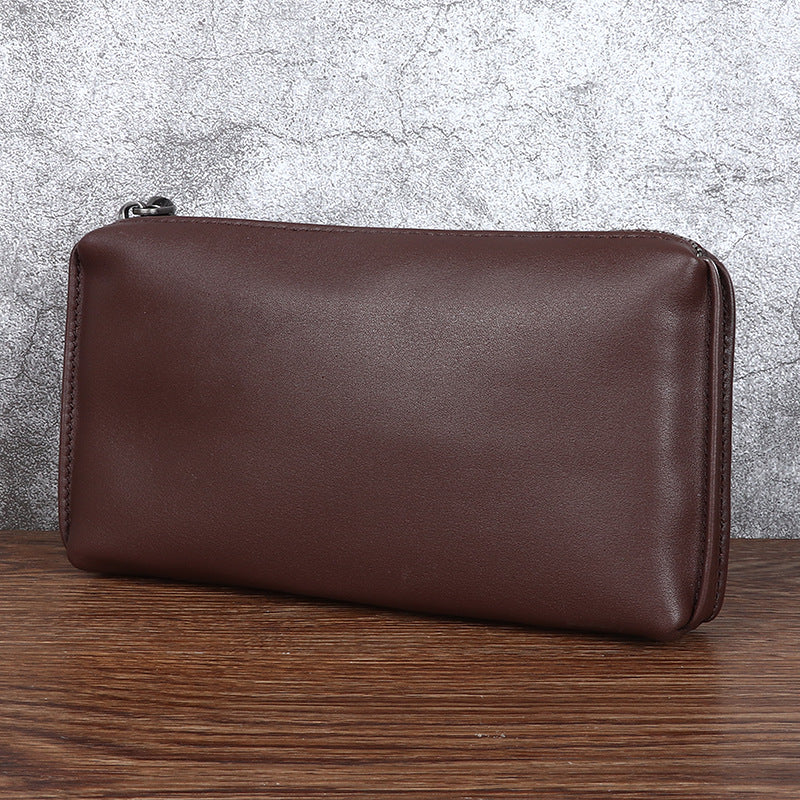 Men's Genuine Leather Clutch Fashion Simple Portable Men's Handbags