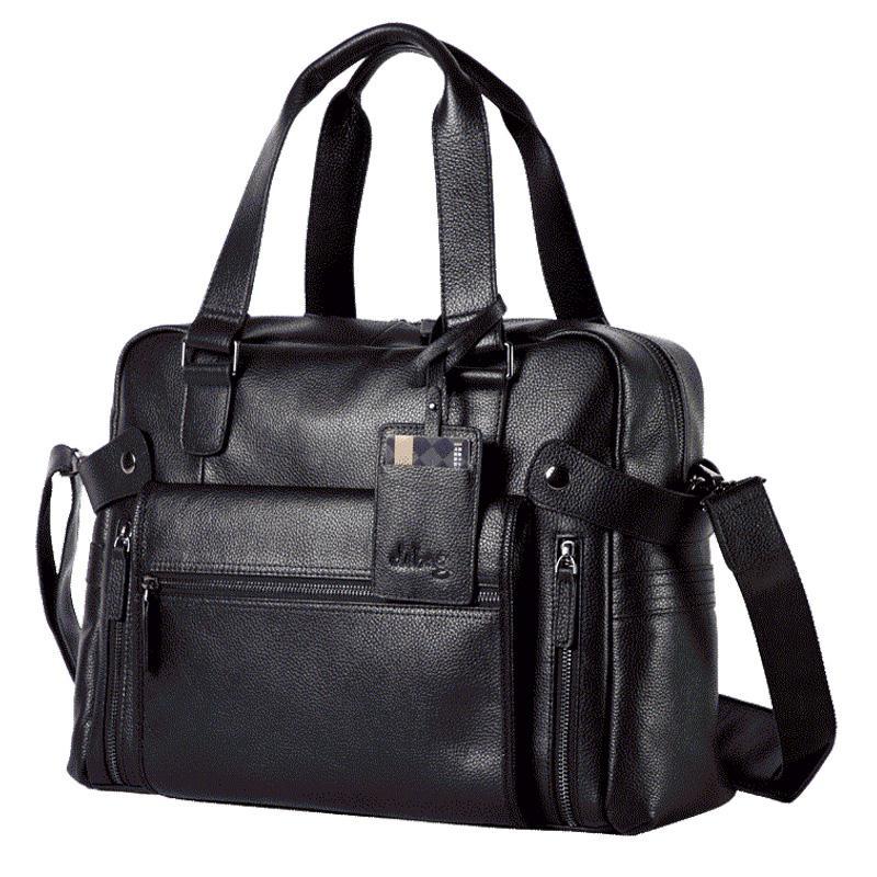 Men's Retro Domineering Large Capacity Cowhide Portable Bags