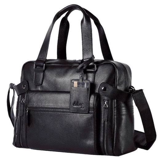 Men's Retro Domineering Large Capacity Cowhide Portable Bags