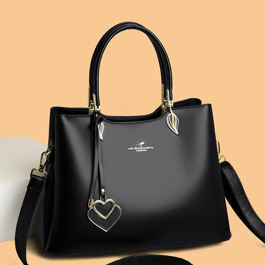 Women's Rose Kangaroo Classy Mom Soft Leather Handbags