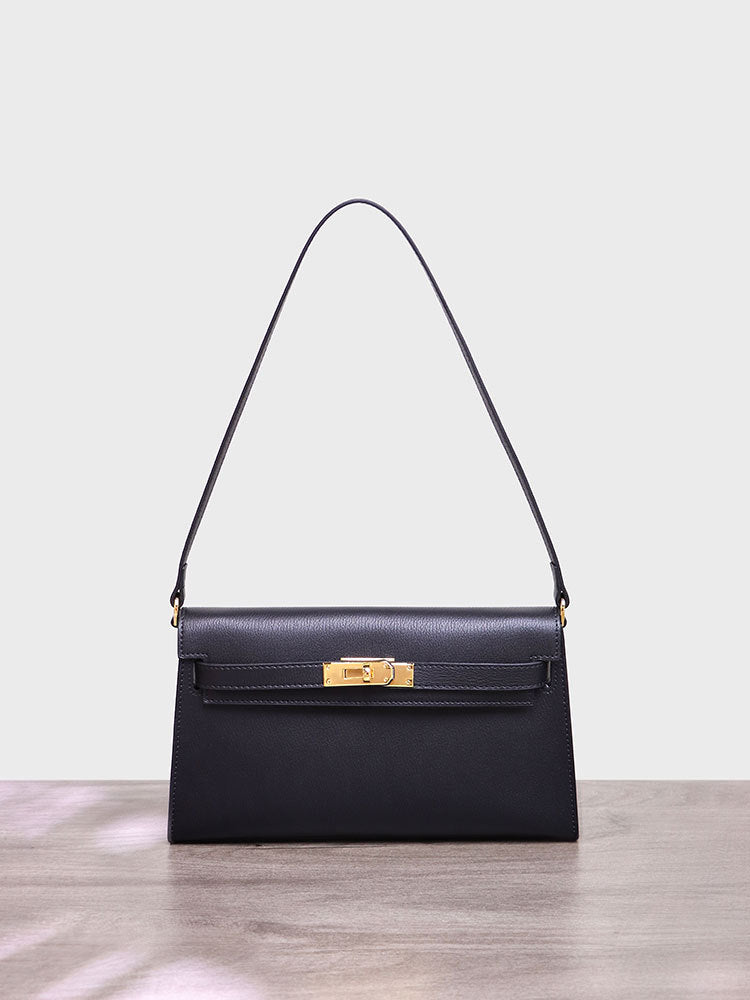 Women's Goat Pattern Retro Commuter Kelly Strap Detachable One Underarm Crossbody Bags