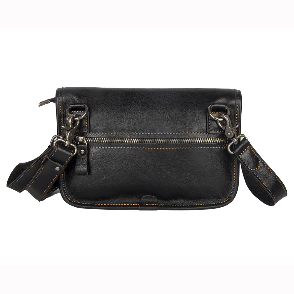 Men's Street Fashion First Layer Cowhide Vegetable Men's Shoulder Bags