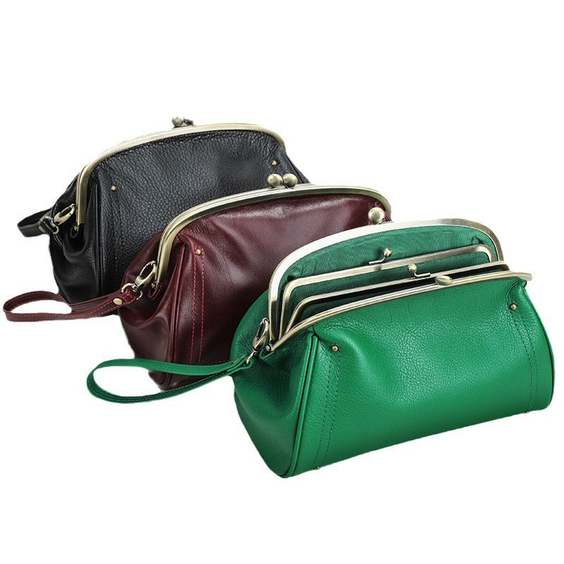 Women's Layer Cowhide Good-looking High Quality Portable Cosmetic Bags