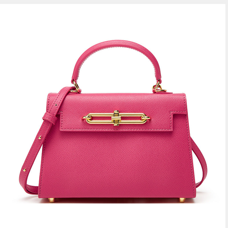 Fashion Genuine Leather Kelly Temperament Commute Handbags