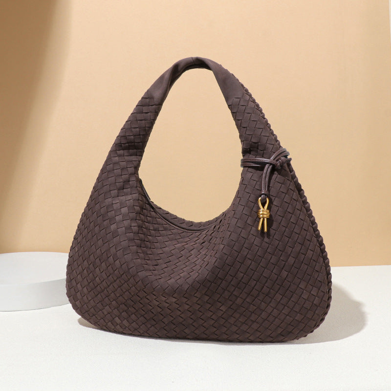 Dumpling Hand Commuter Underarm Vintage Deerskin Veet Armpit Bags