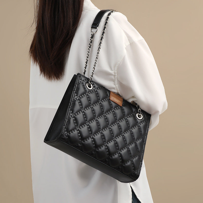 Women's Summer High Sense Genuine Leather Chain Shoulder Bags
