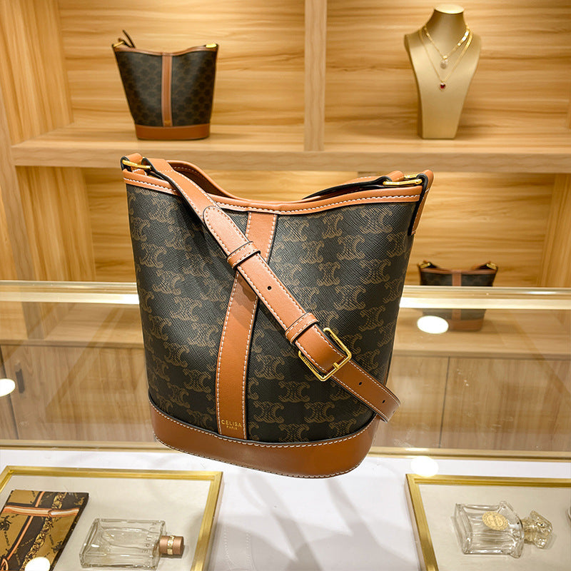 Women's Genuine Leather Commuter Minority Big Same Bucket Bags