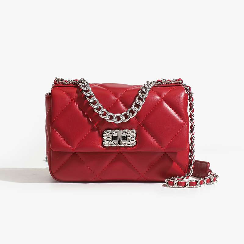 Women's Fashion Classic Style Rhombus Chain Twist Shoulder Bags