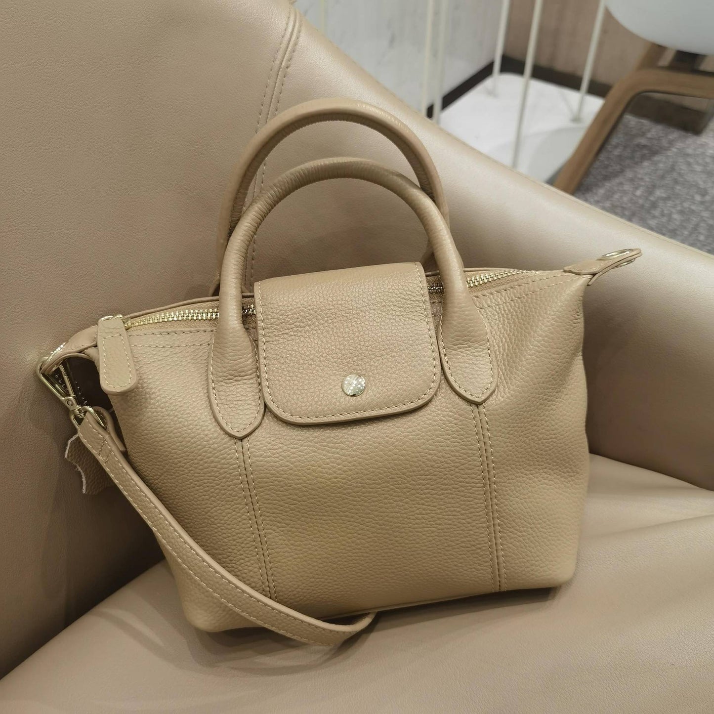 Women's Commute Soft Leather Dumpling Genuine Fashion Tote Bags