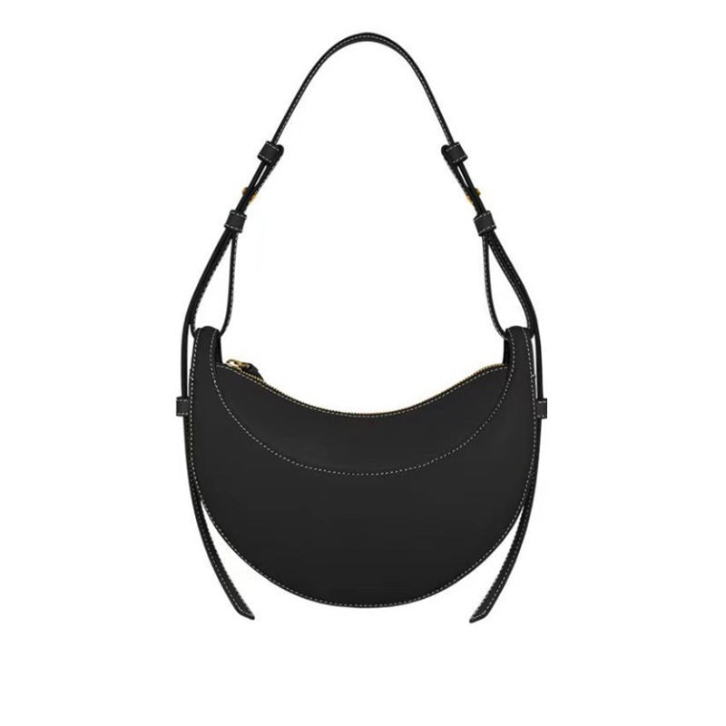 Women's French Design Advanced Texture Selenodont Leather Shoulder Bags