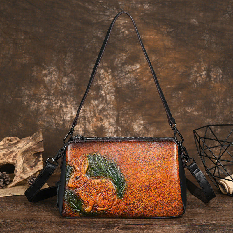 Women's Genuine Leather For Mom Hand Top Crossbody Bags