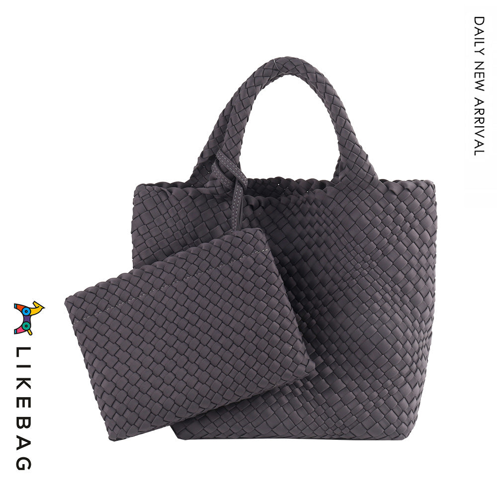 Diving Nylon Cloth Advanced Texture Contrast Shoulder Bags