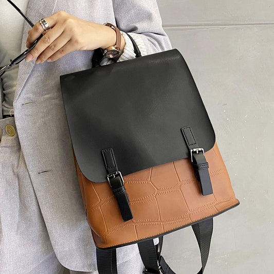 Women's Genuine Leather Assorted Colors Cow Simple Backpacks