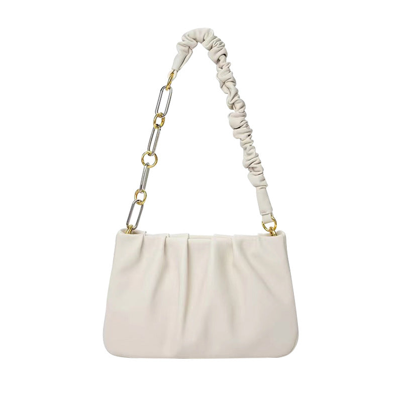 Women's High-grade Niche Underarm Fashion Oblique Pleated Armpit Bags