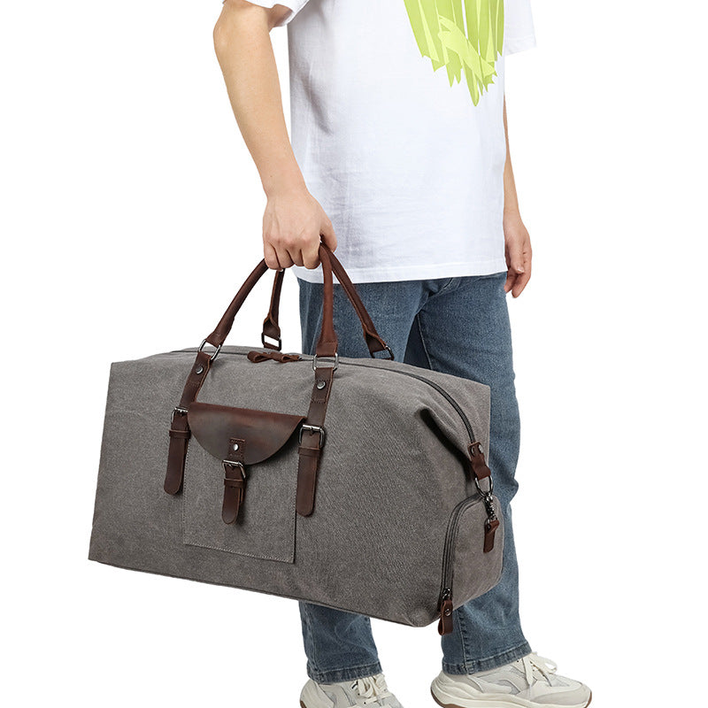 Men's Horse Leather Portable Business With Shoe Travel Bags
