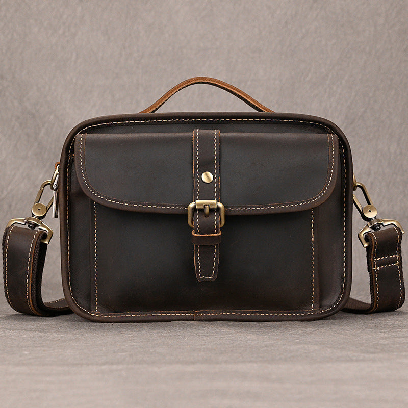 Men's Crazy Horse Leather Retro Portable Bags
