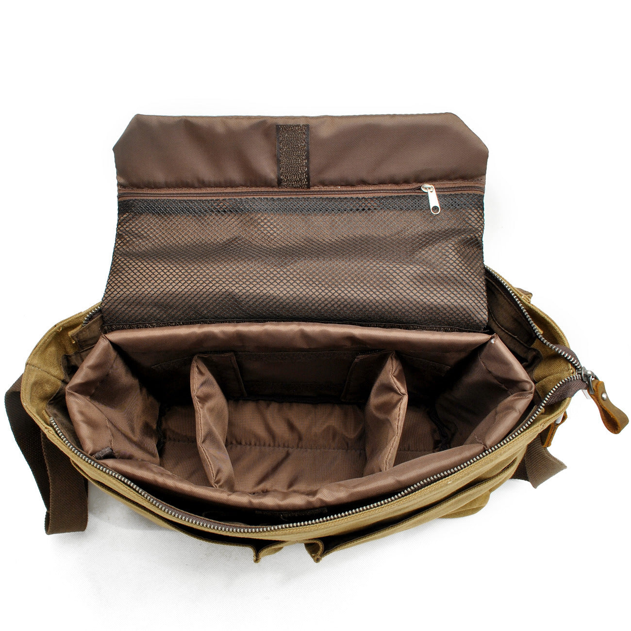 Men's Batik Canvas With Crazy Horse Genuine Shoulder Bags