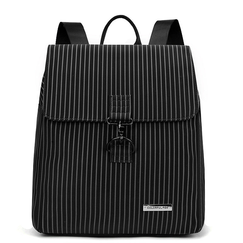 Striped British Style Commuter Waterproof Rucksack Backpacks