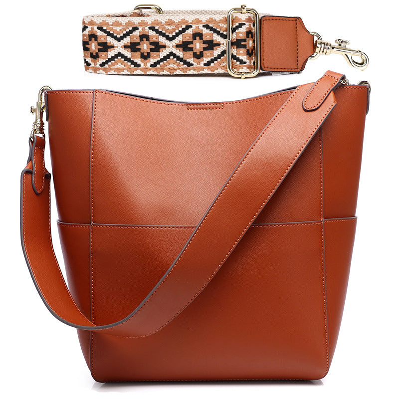 Women's Genuine Leather Full Fashion Large Shoulder Bags