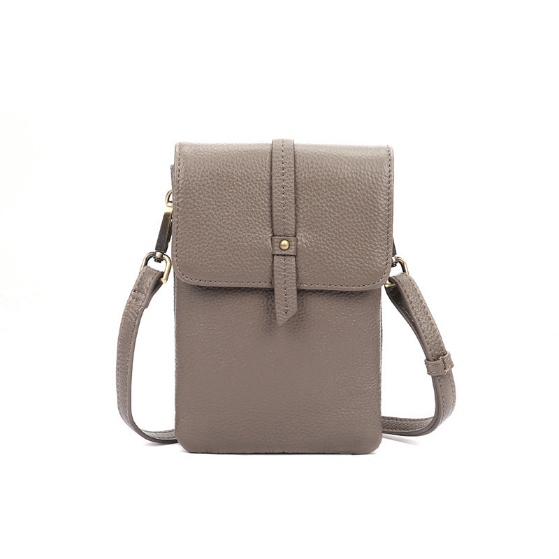 Women's First Layer Cowhide Simple Cell Lightweight Bags