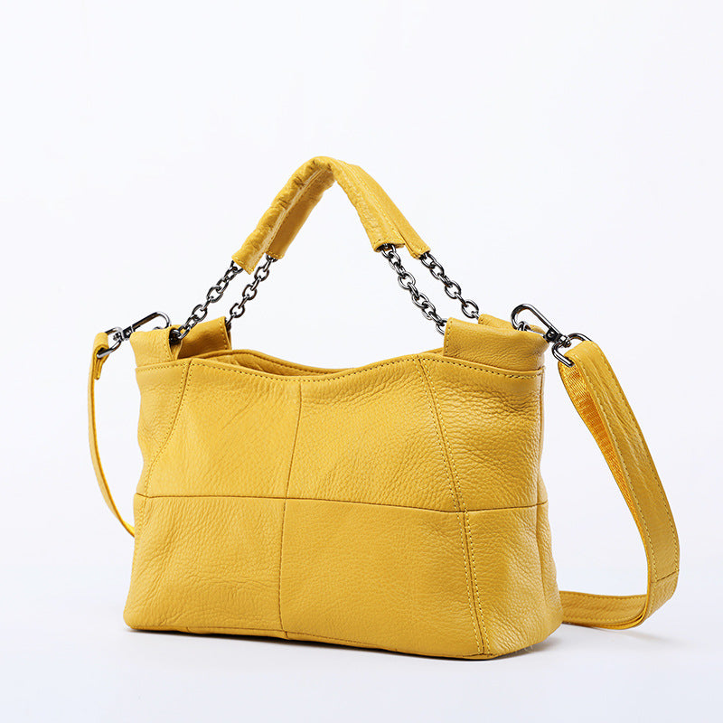 Women's First Layer Cowhide Portable Genuine Leather Handbags