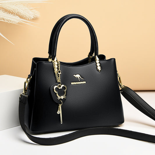 Women's Korean Fashion Soft Leather Large Capacity Handbags