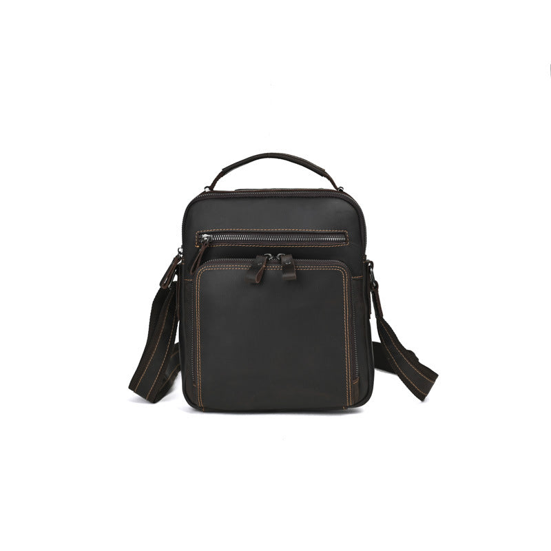 Men's Crazy Horse Leather Trendy Genuine Retro Men's Messenger Bags