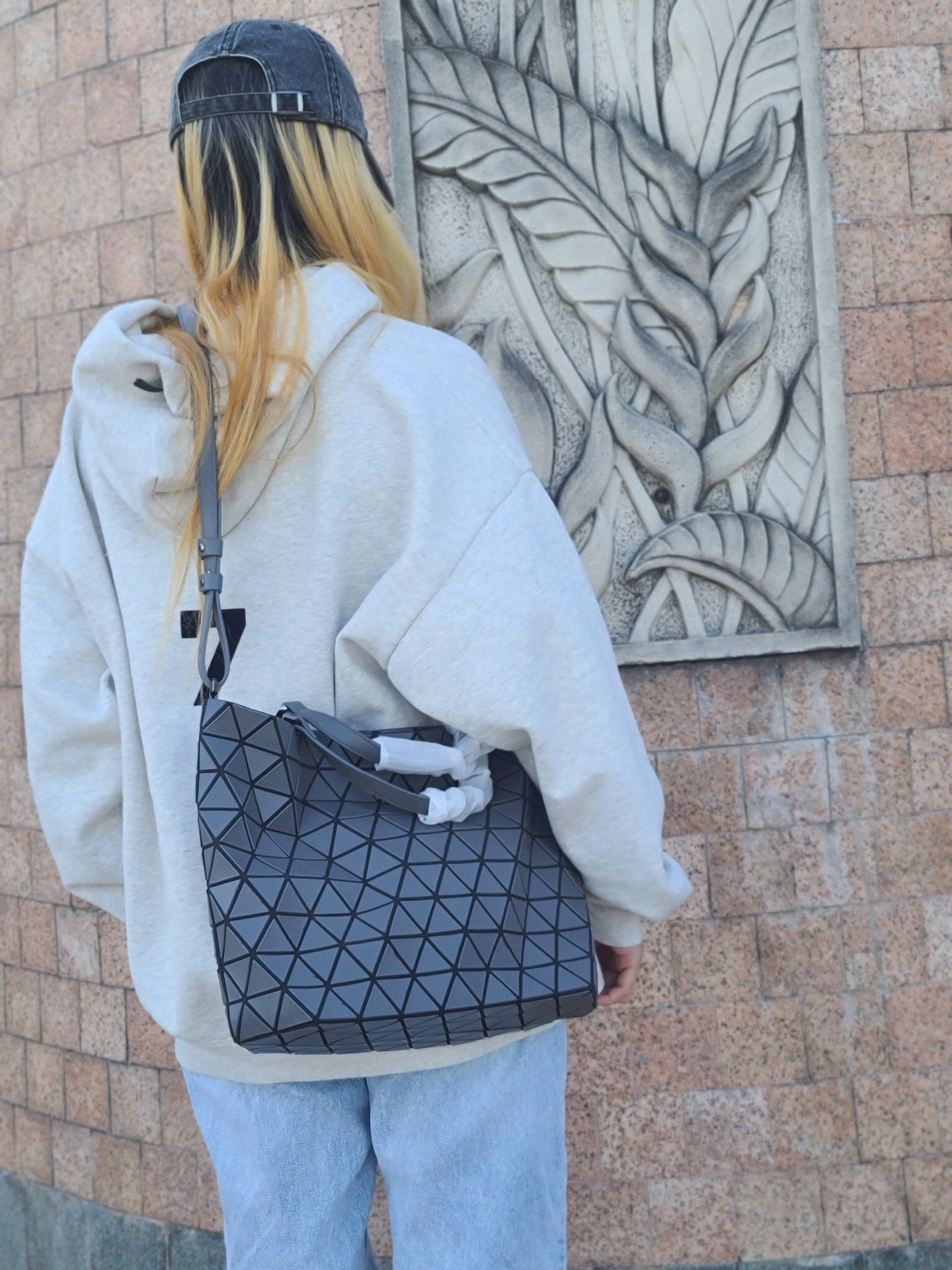 Plaid Female Niche Cold Door Single Portable Bucket Bags